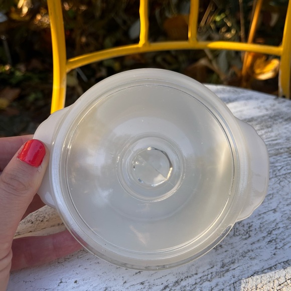 Vintage Fire King White Covered Dish - Picture 2 of 8